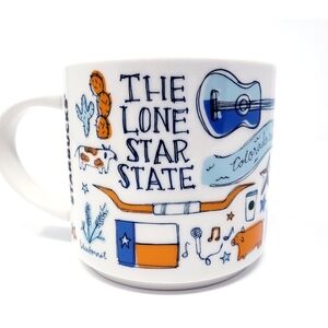 Starbucks Texas Mug - White, Blue, and Orange
